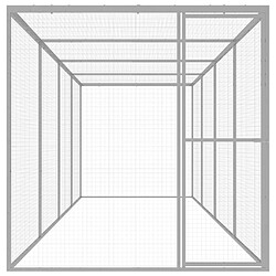 vidaXL Cage pour chat 6x1,5x1,5 m Acier galvanisé