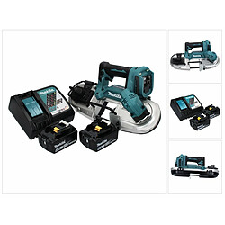 Makita DPB 183 RG Scie à ruban sans fil 18 V 66 mm Brushless + 2x Batteries 6,0 Ah + Chargeur