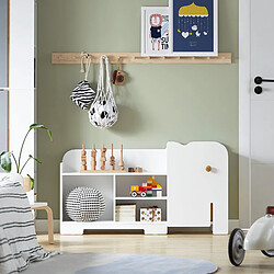 SoBuy KMB62-W Étagère pour Enfants, Étagère à Jouets, Étagère à Livres, Étagère de Rangement pour Livres et Jouets