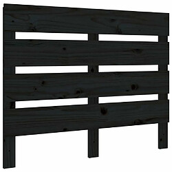 Maison Chic Tête de lit scandinave pour lit adulte,Meuble de chambre Noir 100x3x80 cm Bois massif de pin -MN98260