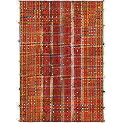 Vidal Tapis de laine 221x152 rouge Jajim 