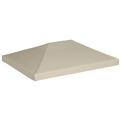 vidaXL Couverture de dessus de belvédère 310 g / m² 4x3 m Beige