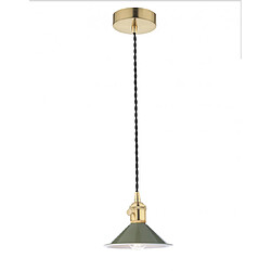 Luminaire Center Suspension Hadano Laiton naturel 1 ampoule 117cm