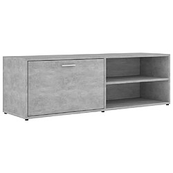 vidaXL Meuble TV Gris béton 120x34x37 cm Bois d’ingénierie