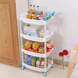 Avis Wewoo Chariots de cuisine en plastique multicouche support à roulettesétagère de rangement mobile pour chariot de cuisinerose à deux couches