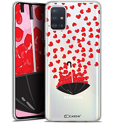 Caseink Coque Pour Samsung Galaxy A51 (A515) (6.5 ) [Gel HD Collection Love Saint Valentin Design Parapluie d'Amour - Souple - Ultra Fin - Imprimé en France]