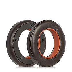 INF Coussinets d'oreille en cuir d'agneau pour casque Focal Utopia avec clips Brown + Orange