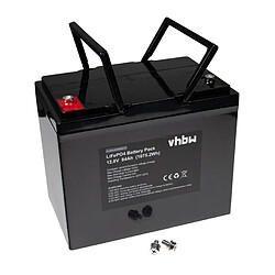 vhbw Batterie de bord pour caravane, bateau, camping, camping-car (84Ah, 12,8V, LiFePO4)