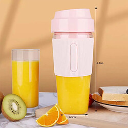 Universal Blender portable verre à jus de fruit mini mélangeur de voyage personnel sans fil smoothie fabricant blender milkshake 300ml | presse-agrumes (rose) pas cher