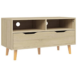 vidaXL Meuble TV chêne sonoma 90x40x48,5 cm bois d'ingénierie