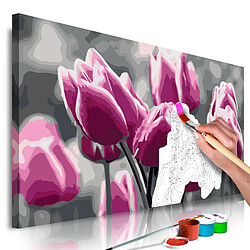 Decoshop26 Tableau à peindre soi-même peinture par numéros motif Champ de tulipes 60x40 cm TPN110039