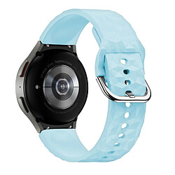 Avizar Bracelet pour Galaxy Watch 5 / 5 Pro / 4 Silicone Texturé Losange Bleu Clair