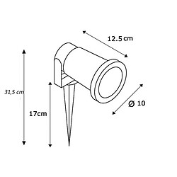 Tradex DE JARDIN EXTÉRIEUR AVEC SUPPORT MURAL ES12-B pas cher