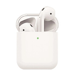 Coque en silicone airpods mats blanc pour votre Apple AirPods (2019)/(2016)