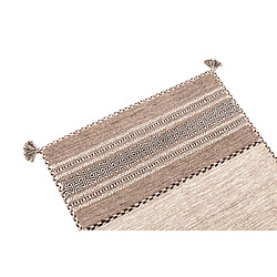 Alter Tapis moderne Kansas, style kilim, 100% coton, ivoire, 200x140cm