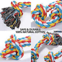 Jouets pour chien Xxl pour les mâcheurs agressifs, corde en coton à 5 noeuds presque indestructible pour les grandes races, jouets à mâcher pour chiens de taille moyenne, tou