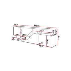 Acheter Bestmobilier Pitt - meuble TV - 160 cm - style industriel