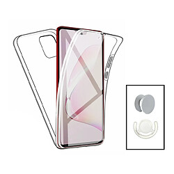 PHONECARE Kit Coque 3x1 360° Impact Protection + 1 GripHolder + 1 Support GripHolder Blanc pour Xiaomi 13 - Transparent/Blanc