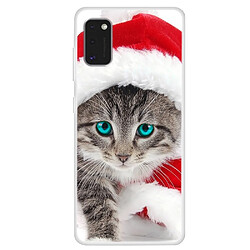 Coque en TPU impression de motifs souple chat portant chapeau pour votre Samsung Galaxy A41 (Global Version)