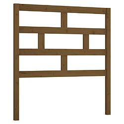 vidaXL Tête de lit Marron miel 106x4x100 cm Bois massif de pin