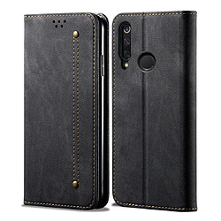 Wewoo Housse Coque Pour Huawei Honor 10i / 20i / 20 Lite Denim Texture Style décontracté Étui en cuir à rabat horizontal avec support et fentes cartes et portefeuille noir