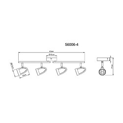 Avis Globo Lighting Plafonnier LED design Rodrik - Argent mat