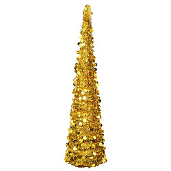 vidaXL Sapin de Noël artificiel escamotable doré 180 cm PET