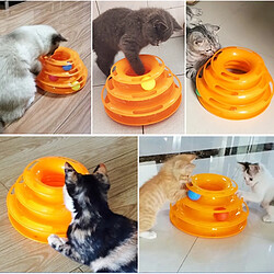 Acheter Universal Animaux de compagnie Jouets pour chats Tour à trois niveaux Disque orbital Animation intellectuelle pour chats Disque triple salaire Jouets pour chats Boules Entraînement Plaques de divertissement | Jouet pour chat