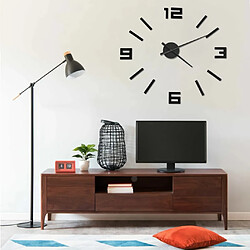 vidaXL Horloge murale 3D Design moderne Noir 100 cm XXL