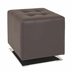 Paris Prix Pouf Carré Design Zanzibar 42cm Marron