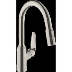 Mitigeur de cuisine HANSGROHE Focus M42 , avec douchette extractible 2 jets aspect acier inox - 71801800