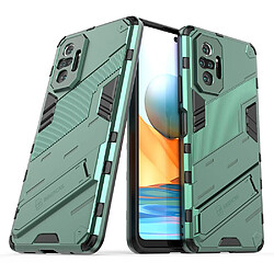 Coque en TPU Hybride antichoc avec béquille vert pour votre Xiaomi Redmi Note 10 Pro Max/Redmi Note 10 Pro