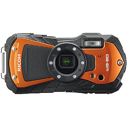 RICOH WG 80 Appareil Photo Compact Orange Etanche, 16 Megapixels, Robuste, Vidéo et Eclairage led