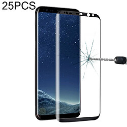 Wewoo Film de verre trempé Protecteur d'écran en plein écran de 25 PCS pour Galaxy S8 / G9500 Noir