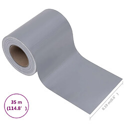 vidaXL Écran d'intimité de jardin PVC 35x0,19 m Gris clair mat pas cher