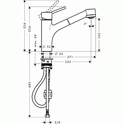 Hansgrohe Mitigeur dévier à douchette Talis S 32841000