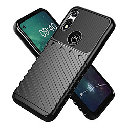 Coque en TPU texture sergé souple noir pour votre Motorola Moto E7