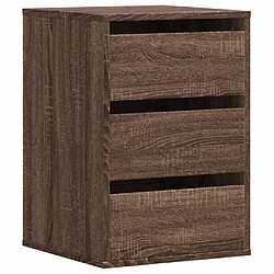 vidaXL Commode d'angle chêne marron 40x41x58 cm bois d'ingénierie