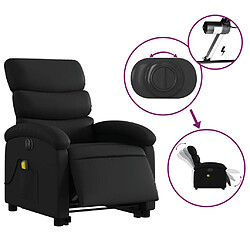 Acheter vidaXL Fauteuil inclinable de massage électrique noir similicuir