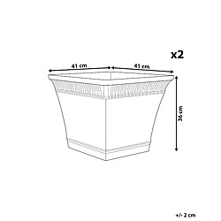 Avis Beliani Lot de 2 pots de fleurs roses 41 x 41 x 36 cm PSATHA