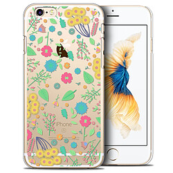 Caseink Coque Housse Etui Apple iPhone 6/6s Plus (5.5) [Crystal HD Collection Spring Design Flowers - Rigide - Ultra Fin - Imprimé en France]