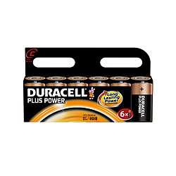 6 piles LR14 C Duracell Plus Power sous blister