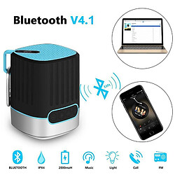 Acheter Universal Mini haut-parleur Bluetooth étanche avec radio FM TF carte torche lumineuse LED Promo extérieur sans fil subwoofer stéréo | haut-parleur portable (bleu)