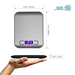 Balance de Cuisine Numérique Acier Inoxydable, Haute Précision 1g, Jusqu'à 5Kg, , Argent, MPM, MWK-02M pas cher