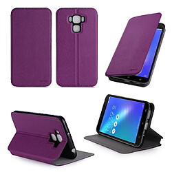 Xeptio Etui luxe Asus Zenfone 3 MAX PLUS 5,5 ZC553KL pouces violet avec stand - Housse coque de protection