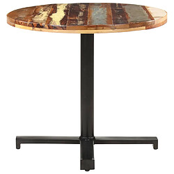 vidaXL Table de bistro Carrée Ø80x75 cm Bois de récupération massif