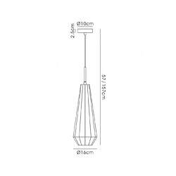 Avis Luminaire Center Suspension Markus Chrome poli 1 ampoule 57cm