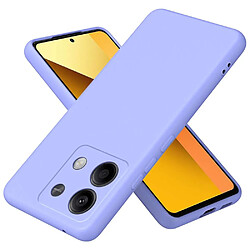 Htdmobiles Coque pour Xiaomi Redmi Note 13 5G - housse etui silicone gel fine + verre trempe - MAUVE