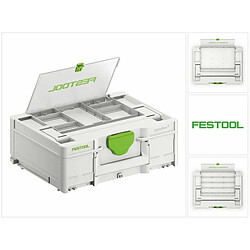 Festool SYS3 DF M 137 Coffret à outils Systainer accouplable avec compartiment à couvercle 396 x 296 x 137mm 10,4l (577346)