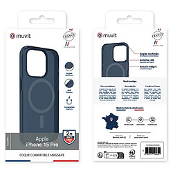 Acheter Muvit Coque de Protection pour iPhone 15 Pro Renforcée 2M MagSafe Bleu